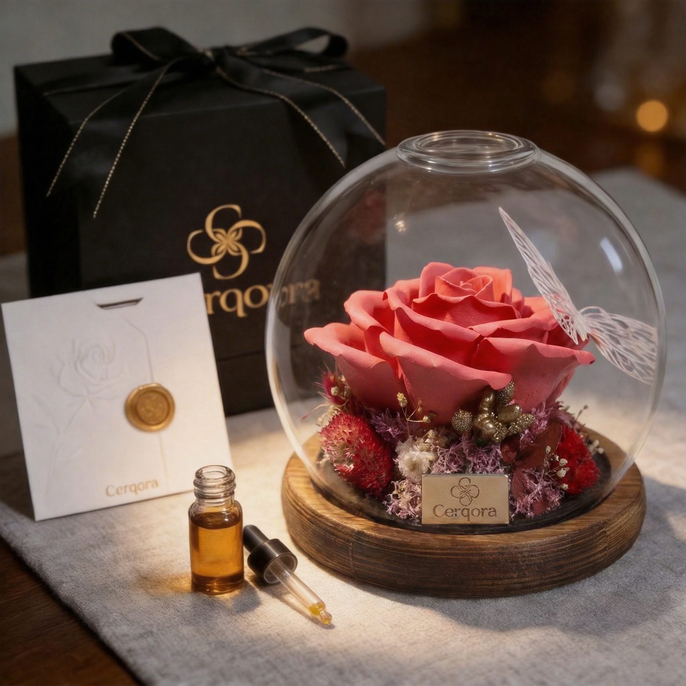 Customer photo red rose dome